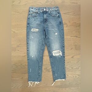 Garage Denim Mom Jean Distressed women’s size 7 28